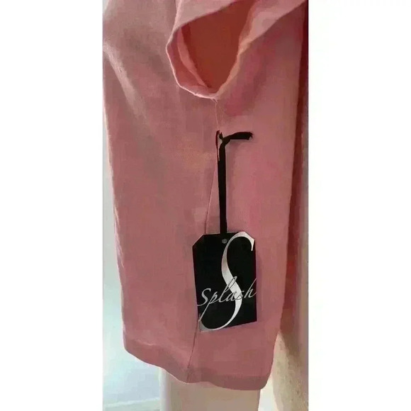 Splash Juniors XL Pink V Neck Short Sleeve Pullover Tshirt - Picture 8 of 10